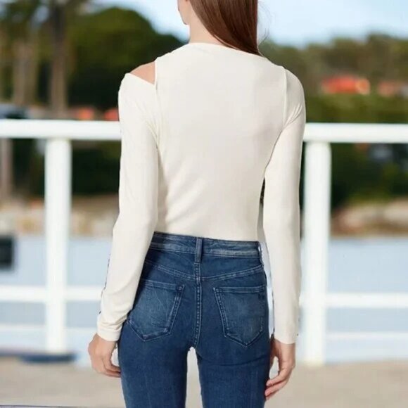 FRAYED JEANS Body Suit Top -XL - Picture 3 of 6